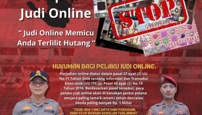 Polres Bitung Sosialisasi Larangan Judi Online