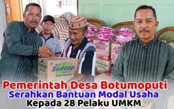 Pemerintah Desa Botumoputi Serahkan Bantuan Modal Usaha kepada 28 Pelaku UMKM