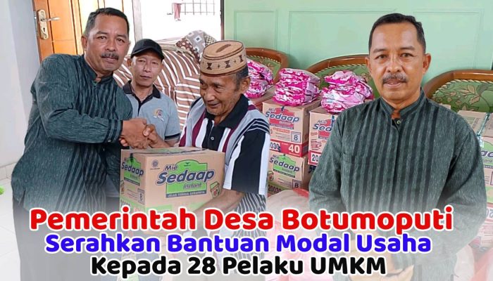 Pemerintah Desa Botumoputi Serahkan Bantuan Modal Usaha kepada 28 Pelaku UMKM