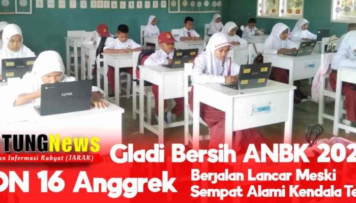 Meski Sempat Alami Kendala Teknis, Gladi Bersih ANBK 2024 di SDN 16 Anggrek Berjalan Lancar
