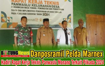 Danposramil Pelda Marnex Hadiri Rapat Kerja Teknis Panwaslu Monano Terkait Pilkada 2024