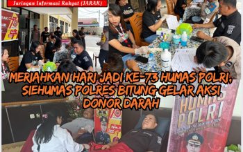 Meriahkan Hari Jadi ke-73 Humas Polri, Siehumas Polres Bitung Gelar Aksi Donor Darah