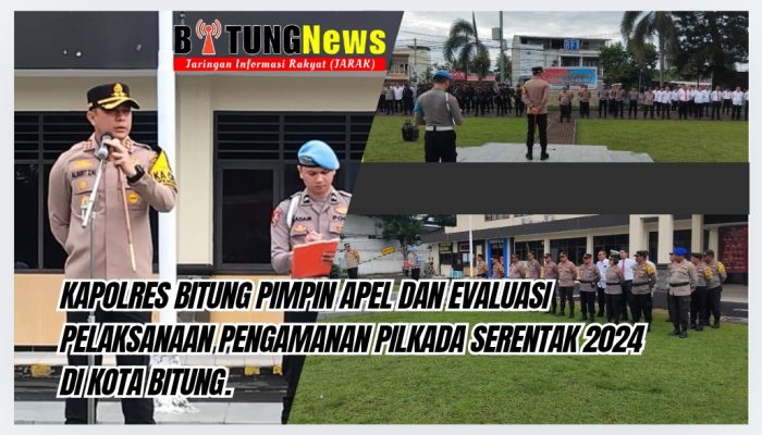Kapolres Bitung pimpin Apel dan Evaluasi pelaksanaan Pengamanan Pilkada serentak 2024 di Kota Bitung