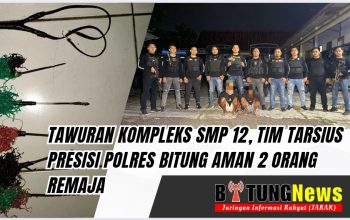 Tawuran Kompleks SMP 12, Tim Tarsius Presisi Polres Bitung aman 2 orang remaja