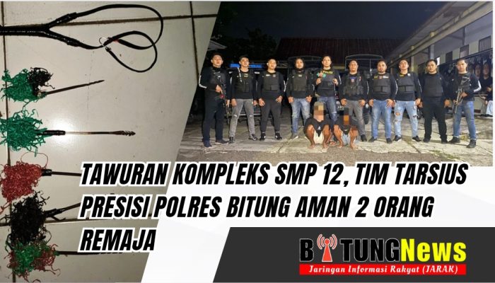 Tawuran Kompleks SMP 12, Tim Tarsius Presisi Polres Bitung aman 2 orang remaja