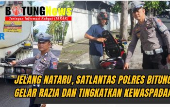 Jelang Libur NATARU, Satlantas Polres Bitung Gelar Razia dan Tingkatkan Kewaspadaan