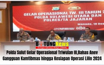Polda Sulut Gelar Operasional Triwulan III,Bahas Anev Gangguan Kamtibmas hingga Kesiapan Operasi Lilin 2024