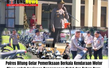Polres Bitung Gelar Pemeriksaan Berkala Kendaraan Motor Dinas untuk kesiapan Pengamanan Natal dan Tahun Baru