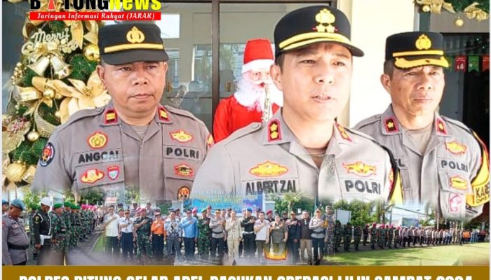 Jelang NATARU, Polres Bitung Gelar Apel Pasukan Operasi Lilin Samrat 2024
