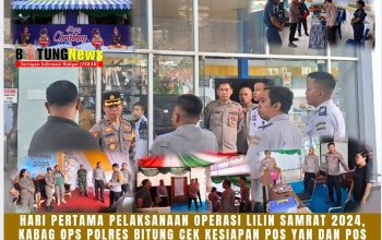 Hari pertama Pelaksanaan Operasi Lilin Samrat 2024, Kabag Ops Polres Bitung cek kesiapan Pos Yan dan Pos Terpadu di Kota Bitung