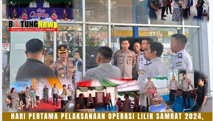 Hari pertama Pelaksanaan Operasi Lilin Samrat 2024, Kabag Ops Polres Bitung cek kesiapan Pos Yan dan Pos Terpadu di Kota Bitung