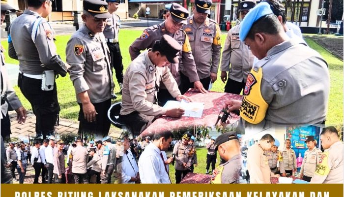 Polres Bitung laksanakan pemeriksaan kelayakan dan kelengkapan surat pemegang senjata Api dinas