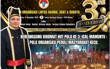 Berlangsung Khidmat HUT POLA Ke 3, Ical Mamuntu : POLA Organisasi Peduli Masyarakat Kecil