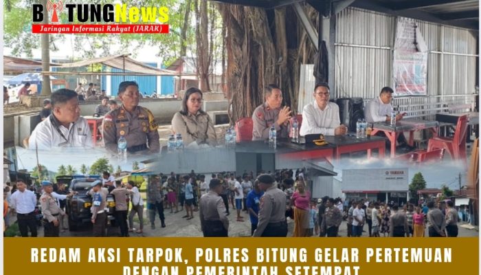 Redam Aksi Tarpok, Polres Bitung gelar Pertemuan Dengan Pemerintah setempat