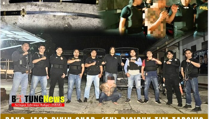 Bang Jago Bikin Onar, EK diciduk Tim Tarsius Polres Bitung