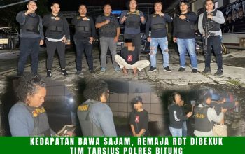 Kedapatan bawa sajam, remaja RDT dibekuk tim tarsius polres bitung