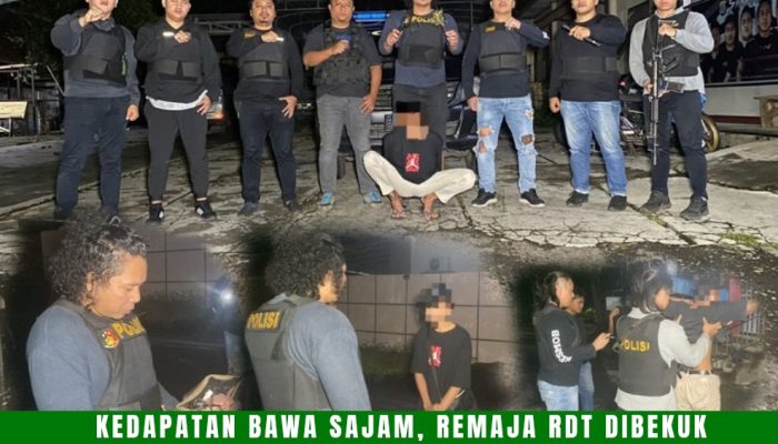 Kedapatan bawa sajam, remaja RDT dibekuk tim tarsius polres bitung