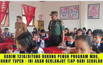 Kodim 1310/Bitung Dukung Penuh Program MBG, Hanif Tupen : ini akan berlanjut tiap hari sekolah