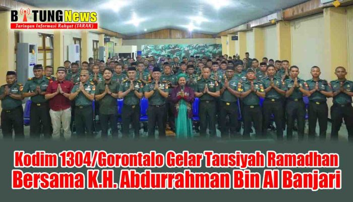 Kodim 1304/Gorontalo Gelar Tausiyah Ramadhan Bersama K.H. Abdurrahman Bin Al Banjari