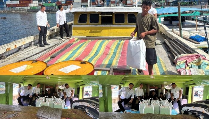 Satresnarkoba Polres Bitung Gagalkan Pengiriman Ratusan Botol Captikus Melalui Laut