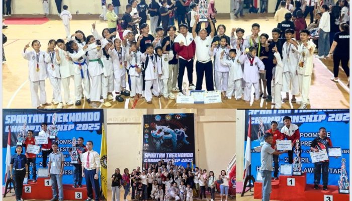 Dojang Champion Bitung Borong Medali emas dan Sabet Juara Umum Dikejuaraan Taekwondo Championships 2025