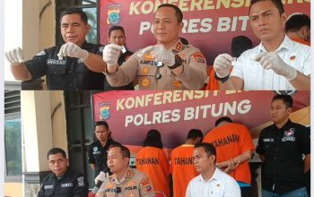 Konferensi Pers Polres Bitung: 44 Paket Shabu dan Tiga Pengedar Diamankan