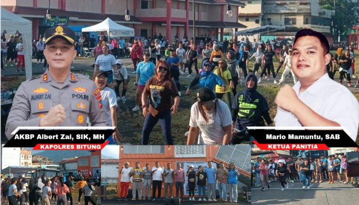 Semangat Sehat dan Kreatif: Run Fast 100 Meter Warnai Car Free Day Bitung