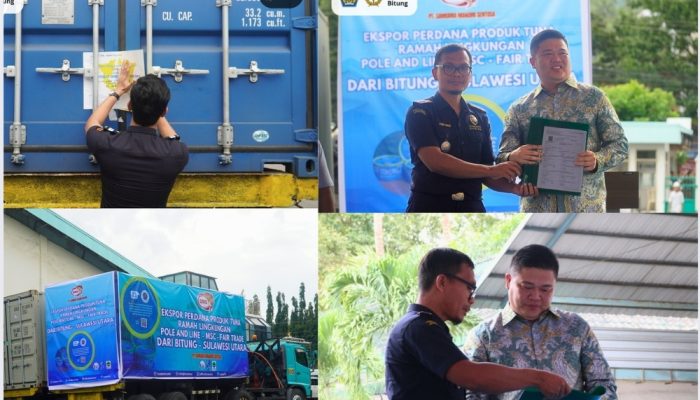 Bea Cukai Bitung Kawal Ekspor Perdana Tuna Ramah Lingkungan PT. SMS ke AS dan Belanda