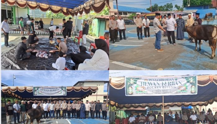 Idul Adha,Kurban Jadi Jalan Polres Bitung Merajut Kepedulian dan Kebersamaan