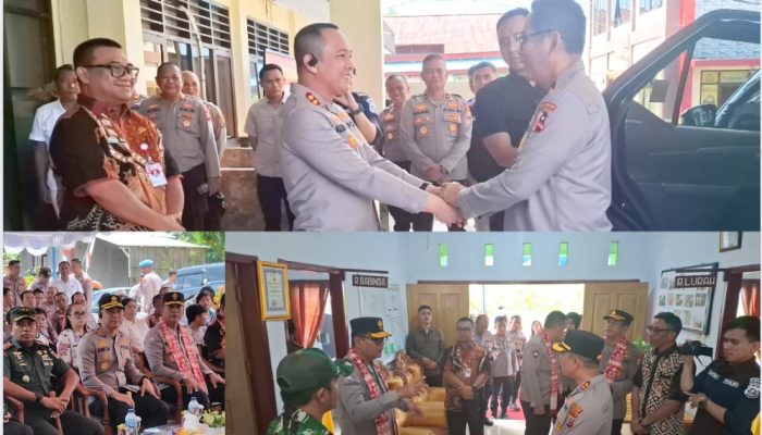Disambut Kapolres Bitung, Brigjen Pol Rudy Syafirudin Apresiasi Kinerja Tiga Pilar di Bitung