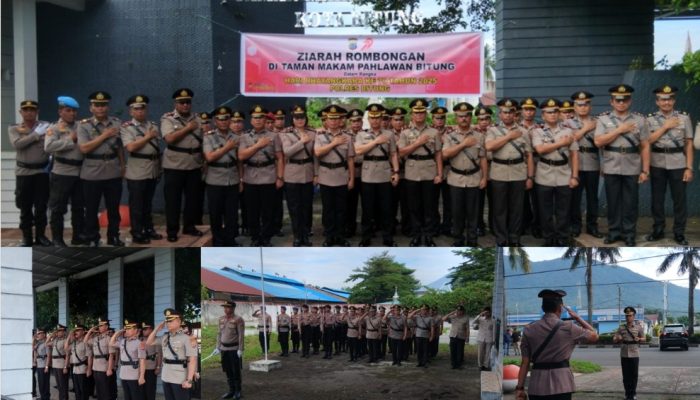 Mengenang Jasa Pahlawan Jelang HUT Bhayangkara ke-79, Kapolres Bitung Pimpin Ziarah TMP Kadoodan