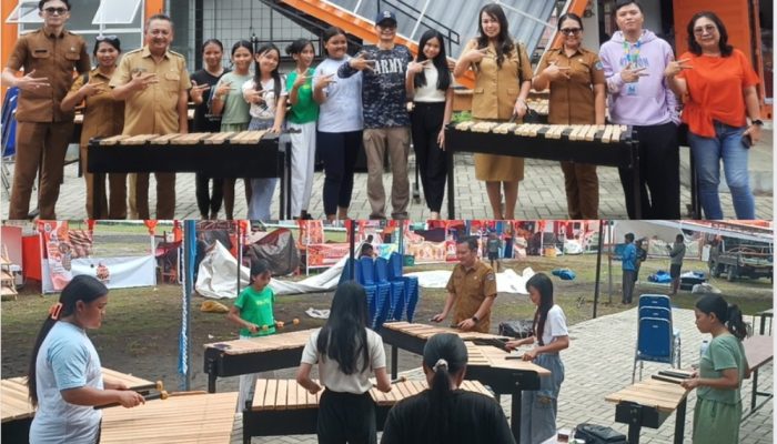 Sanggar Kolintang Tarsier Cute Siap Sambut Kunker Menteri Ekraf diRumah Kreatif Bitung