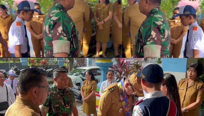 Dandim Bitung Jadi Teladan Nasional, Antar Putranya ke Sekolah di Hari Pertama Tahun Ajaran Baru