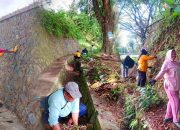 ASN dan Satgas DLH Bersihkan Area Dinding Taman Pontolo Indah