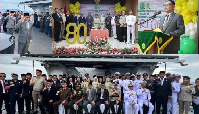 HUT ke-80 Mahkamah Agung RI: PN Bitung Gelar Upacara Tabur Bunga di Laut Selat Lembeh