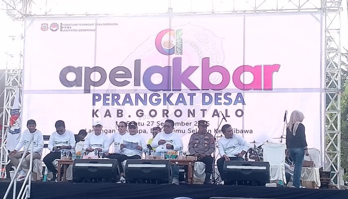 Apel Akbar Perangkat Desa Kabupaten Gorontalo 2025 Dimeriahkan Jalan Sehat dan Pameran UMKM