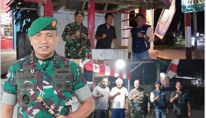 Jaga Kamtibmas, Babinsa Bersama Warga Desa Tatelu Gelar Patroli Pos Kamling