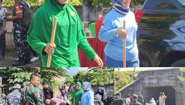DLH Bitung Dukung TNI Wujudkan Kota Bersih Lewat Karya Bakti HUT ke-80