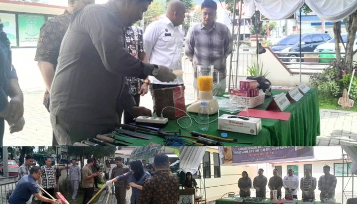 Kejari Bitung Musnahkan Barang Bukti 36 Perkara Pidana yang Telah Berkekuatan Hukum Tetap