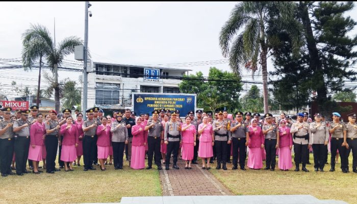Puluhan Personel Polres Bitung Naik Pangkat, Kapolres Tekankan Profesionalisme SDM Polri
