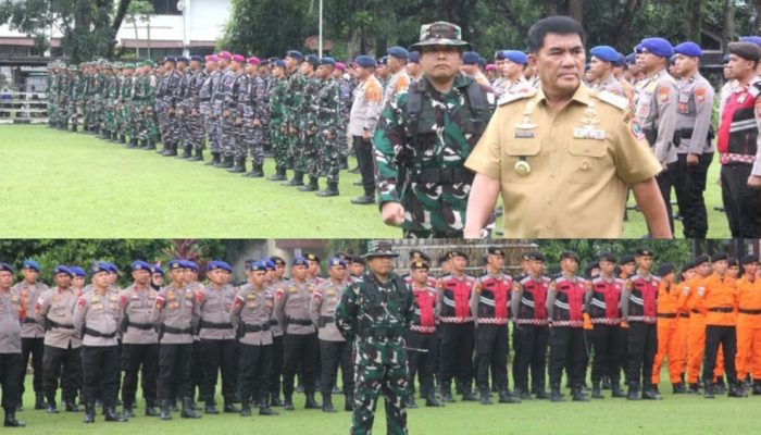 Dandim 1310/Bitung Letkol Inf Dewa Made DJ jadi Komandan Apel Kesiapsiagaan Bencana diSULUT