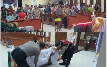 Ibadah Malam Natal 2025 di Bitung Aman dan Kondusif, Kapolres Albert Zai Ikut Beribadah Bersama Jemaat