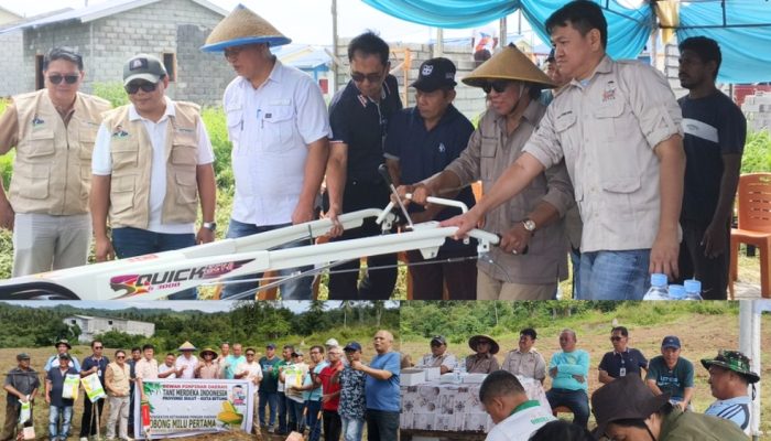 Paulus Denny Liemitang Pimpin Penanaman Jagung Perdana Tani Merdeka di Bitung, Pemkot Apresiasi dan Kementan Salurkan Alsintan