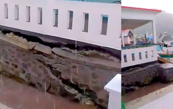Baru Diresmikan, Pondasi Dermaga Kampung Nelayan di Gorontalo Amblas Terbelah